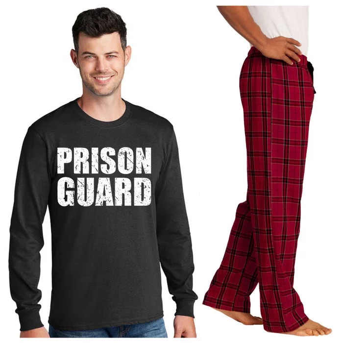 Prison Guard Costume Jail Corrections Long Sleeve Pajama Set