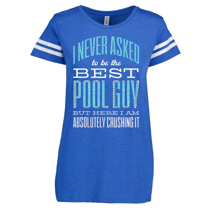 Pool Guy Cleaner Pool Service Enza Ladies Jersey Football T-Shirt