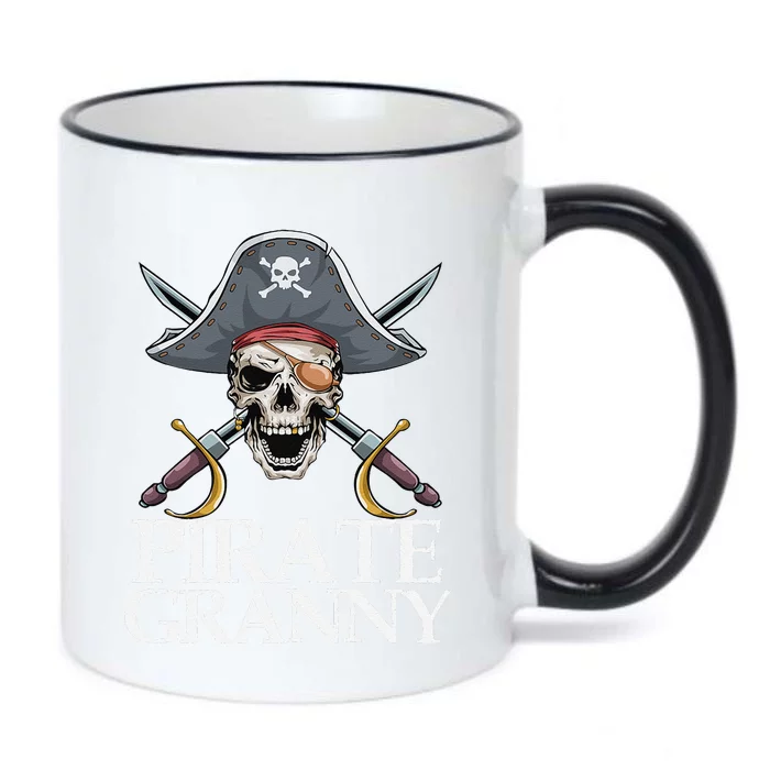 Pirate Granny Captain Sword Funny Halloween Black Color Changing Mug