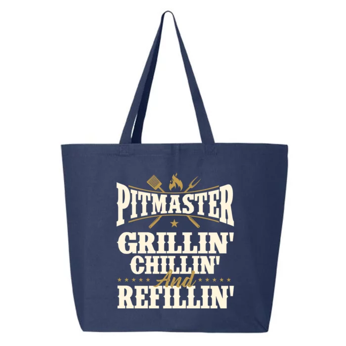 Pitmaster Grillin Chillin And Refillin Bbq Smoker Grilling Gift 25L Jumbo Tote