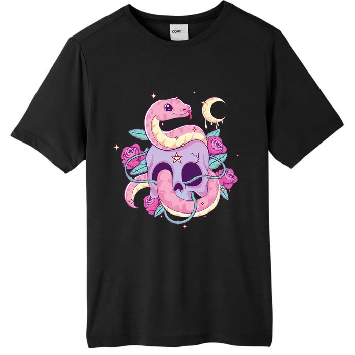 Pastel Goth Creepy Skull Serpent Snake Kawaii Emo Nu Goth ChromaSoft Performance T-Shirt