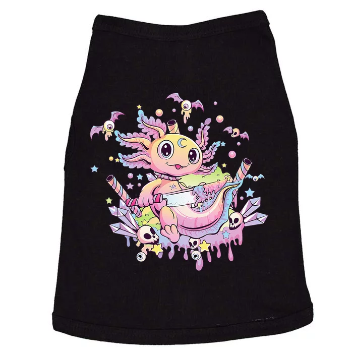 Pastel Goth Cute Creepy Axolotl Gothic Kawaii Menhera Wiccan Doggie Tank