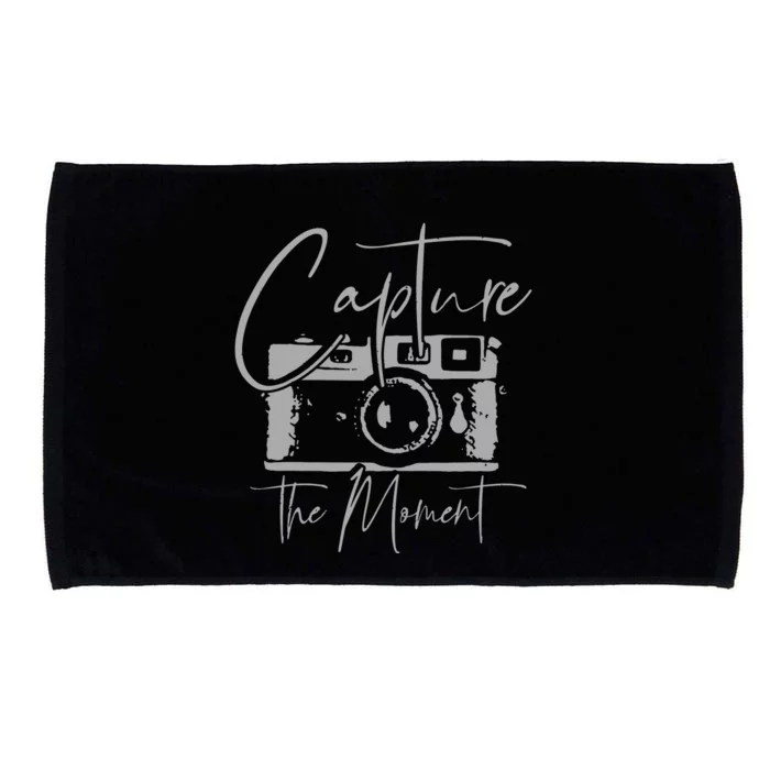 Photographer Gift Capture The Moment Vintage Camera Microfiber Hand Towel