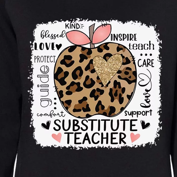 Protect Guide Care Love Support Comfort Substitute Teacher Womens California Wash Sweatshirt