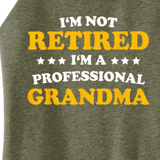 Professional Grandma Classic Gift Retirement Mom Women’s Perfect Tri Rocker Tank