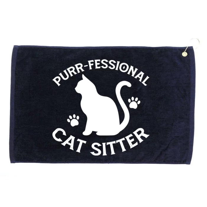 Purrmeaningful Giftfessional Cat Sitter Gift Grommeted Golf Towel