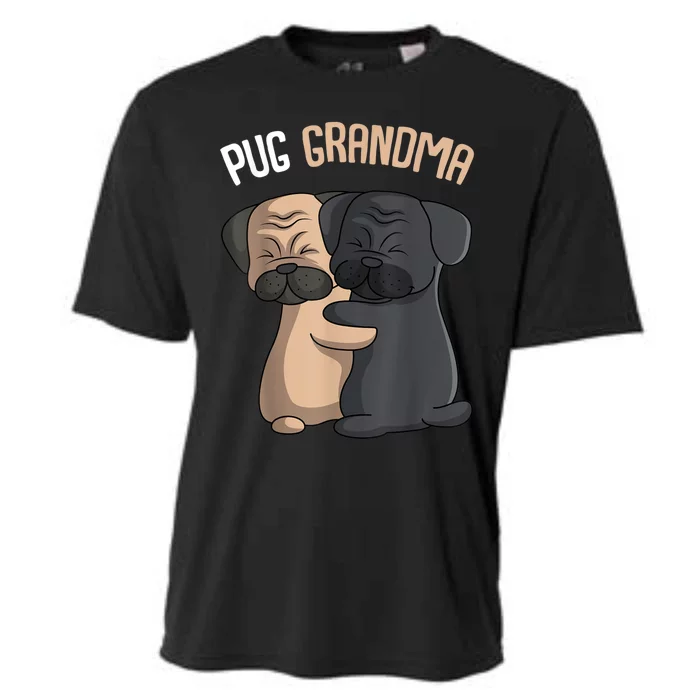 Pug Grandma Dog Mom Lover Owner Women Cooling Performance Crew T-Shirt