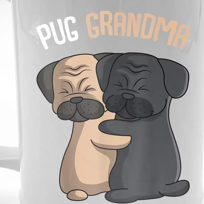 Pug Grandma Dog Mom Lover Owner Women Front & Back Beer Stein