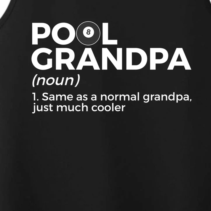 Pool Grandpa Definition Funny Billiards Gift Performance Tank