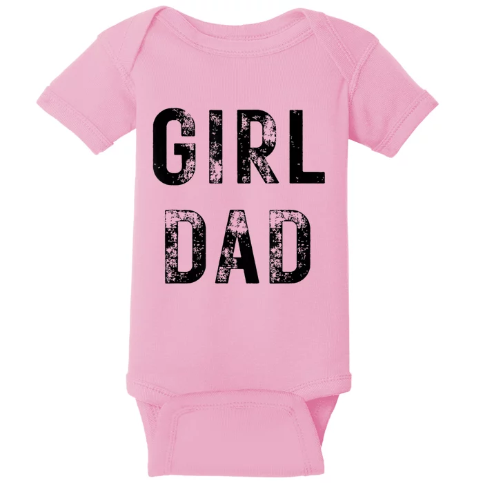 Pink Girl Dad Baby Bodysuit