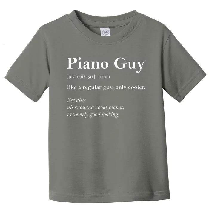 Piano Guy Definition Funny Boy Piano Gift Piano Player Toddler T-Shirt