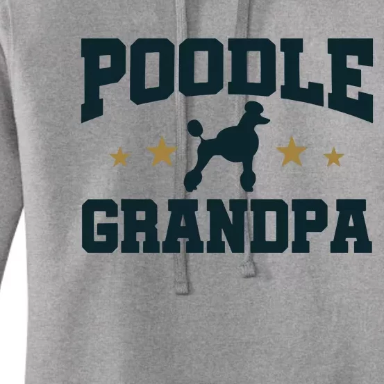 Poodle Grandpa Dog Papa Grandfather Standard Poodle Women's Pullover Hoodie