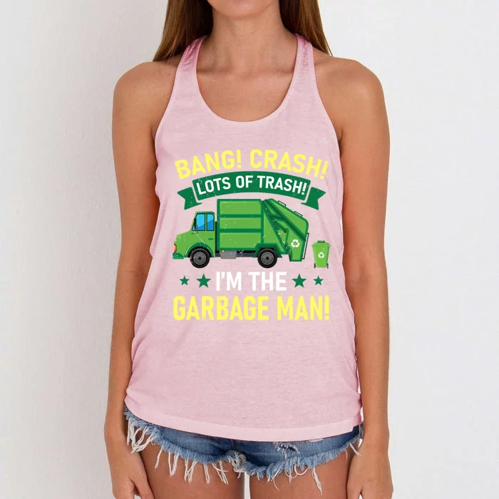 Proud Garbage Dump Truck Driver Recycle Trash Reuse Gift Women's Knotted Racerback Tank