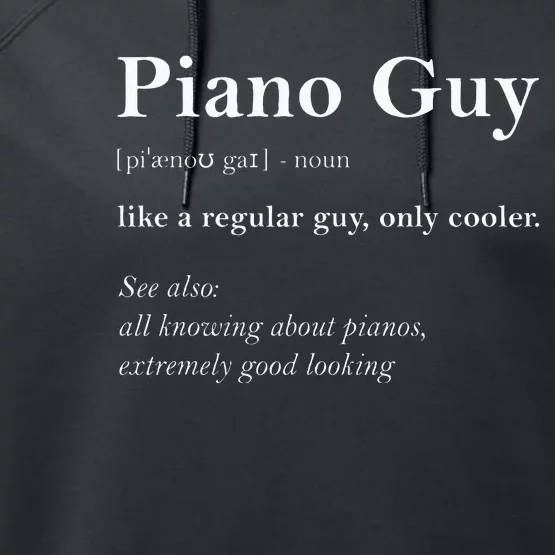 Piano Guy Definition Piano Player Performance Fleece Hoodie