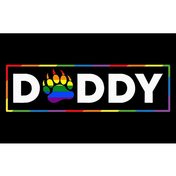 Proud Gay Daddy Bear Paw Pride Rainbow LGBTQ Dad Fathers Day Bumper Sticker