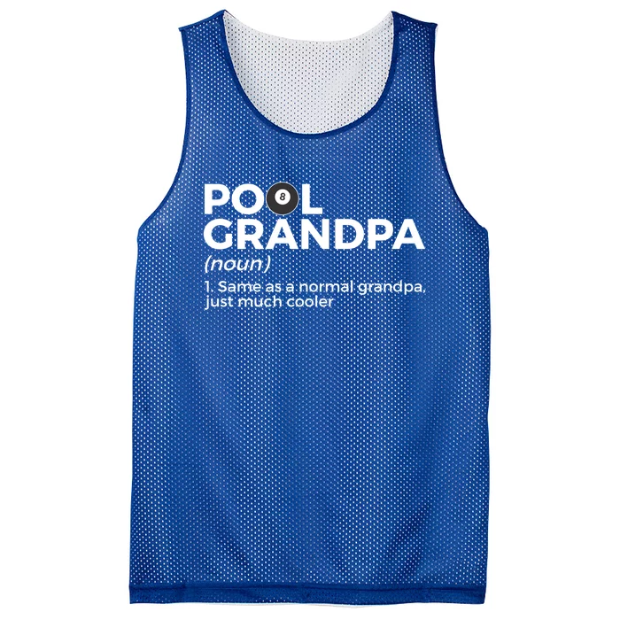 Pool Grandpa Definition Funny Billiards Funny Gift Mesh Reversible Basketball Jersey Tank