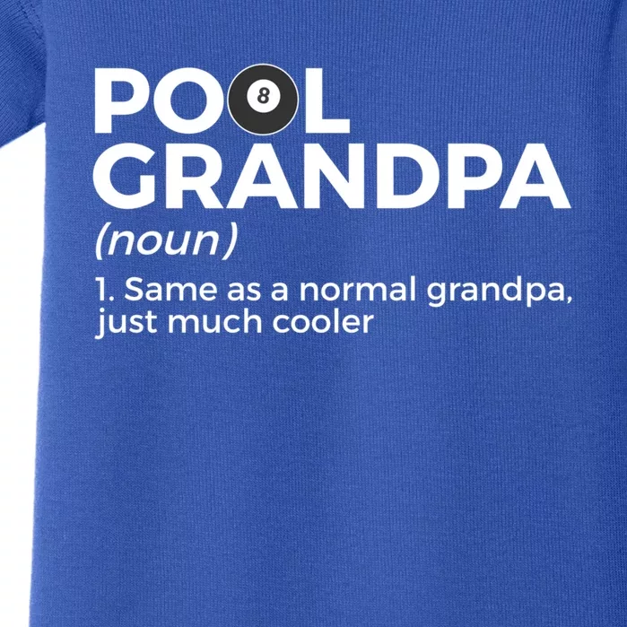 Pool Grandpa Definition Funny Billiards Funny Gift Baby Bodysuit