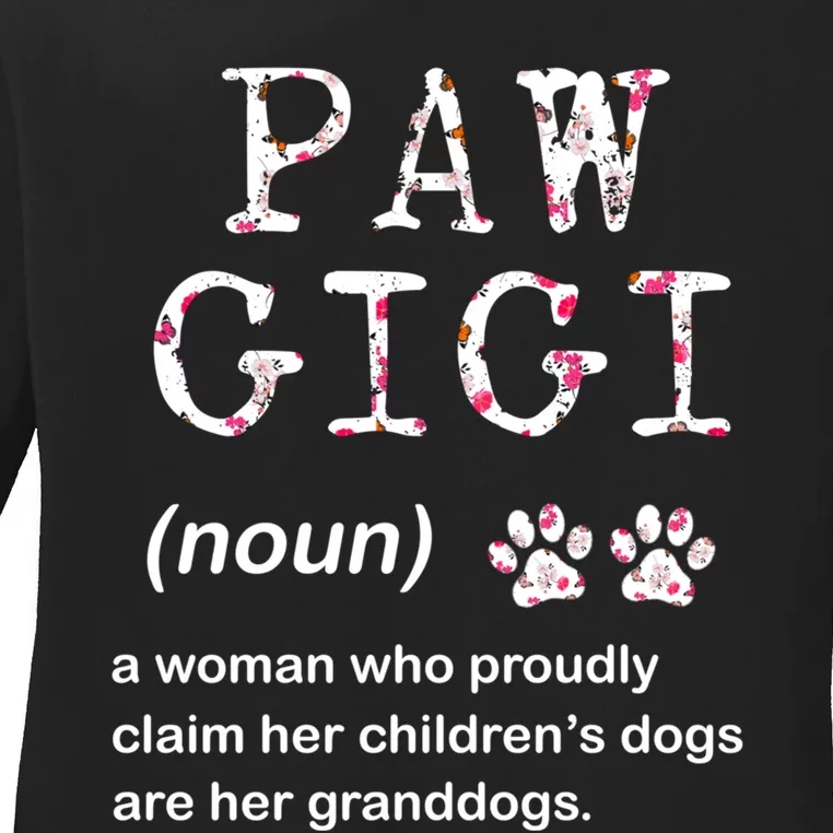 Paw Gigi Dog Grandma For Christmas MotherS Day Sweatshirt Ladies Long Sleeve Shirt