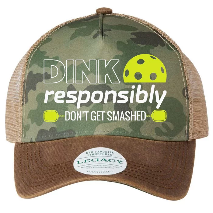 Pickleball Grandma Dink Responsibly Funny Player Legacy Tie Dye Trucker Hat