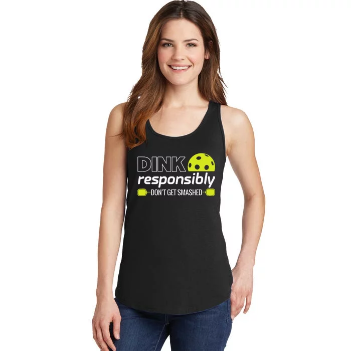 Pickleball Grandma Dink Responsibly Funny Player Ladies Essential Tank