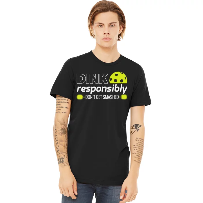 Pickleball Grandma Dink Responsibly Funny Player Premium T-Shirt