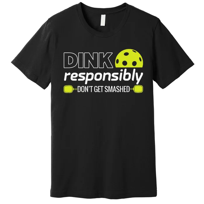 Pickleball Grandma Dink Responsibly Funny Player Premium T-Shirt