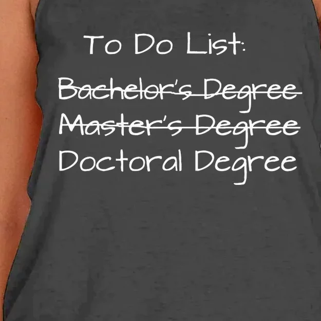 PhD Graduation Doctorate Degree Education PsyD EdD Women's Knotted Racerback Tank