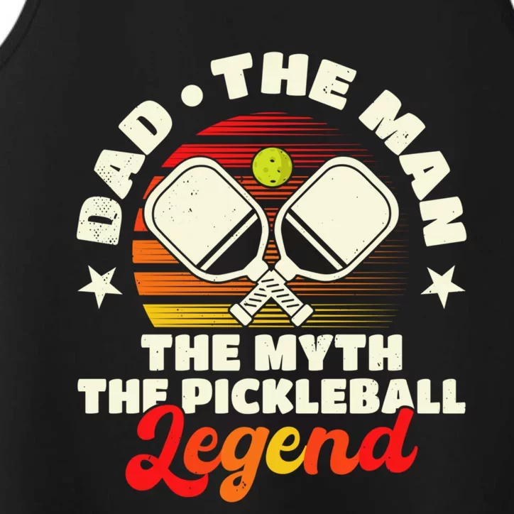 Pickleball Gift Dad The The Myth The Pickleball Legend Cute Gift Performance Tank