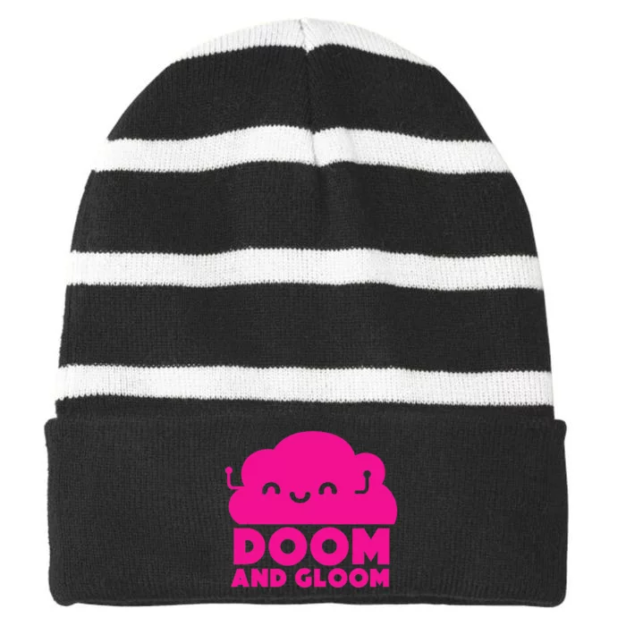 Prepper Gifts Doom And Gloom Doomsday Preppers Striped Beanie with Solid Band