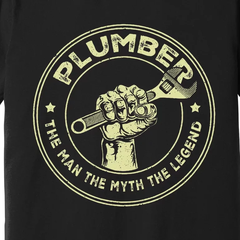 Plumbing Graphic Design Plumber Dad Premium T-Shirt