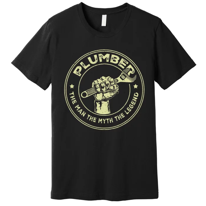 Plumbing Graphic Design Plumber Dad Premium T-Shirt