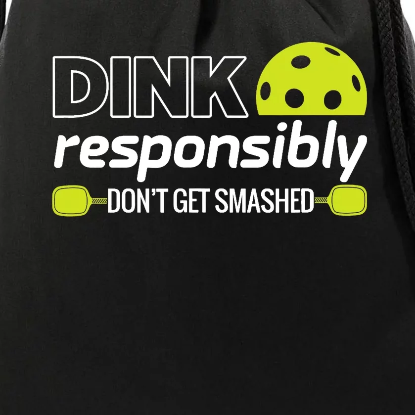 Pickleball Grandma Dink Responsibly Funny Player Drawstring Bag