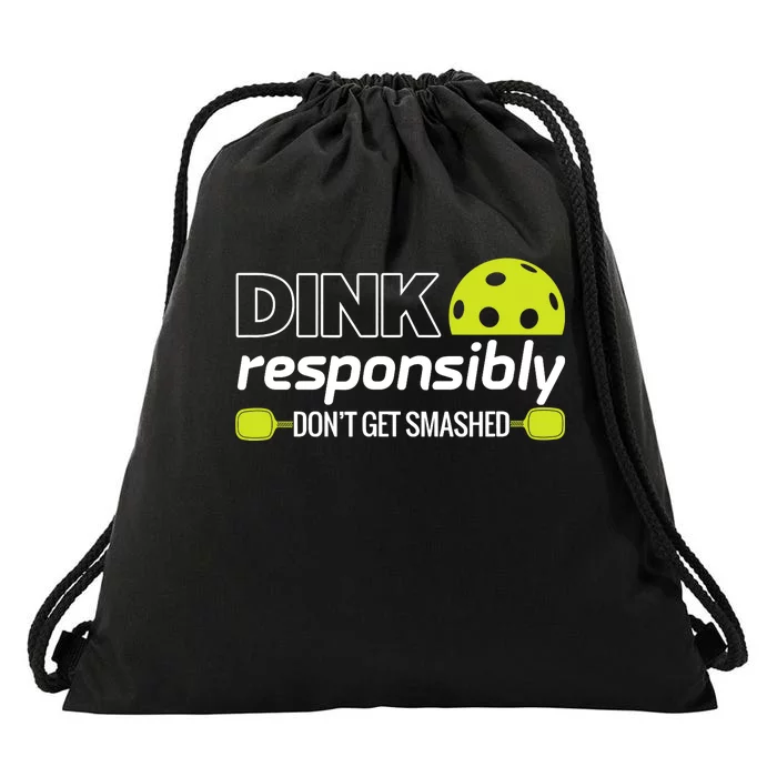 Pickleball Grandma Dink Responsibly Funny Player Drawstring Bag