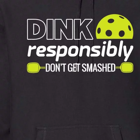 Pickleball Grandma Dink Responsibly Funny Player Premium Hoodie