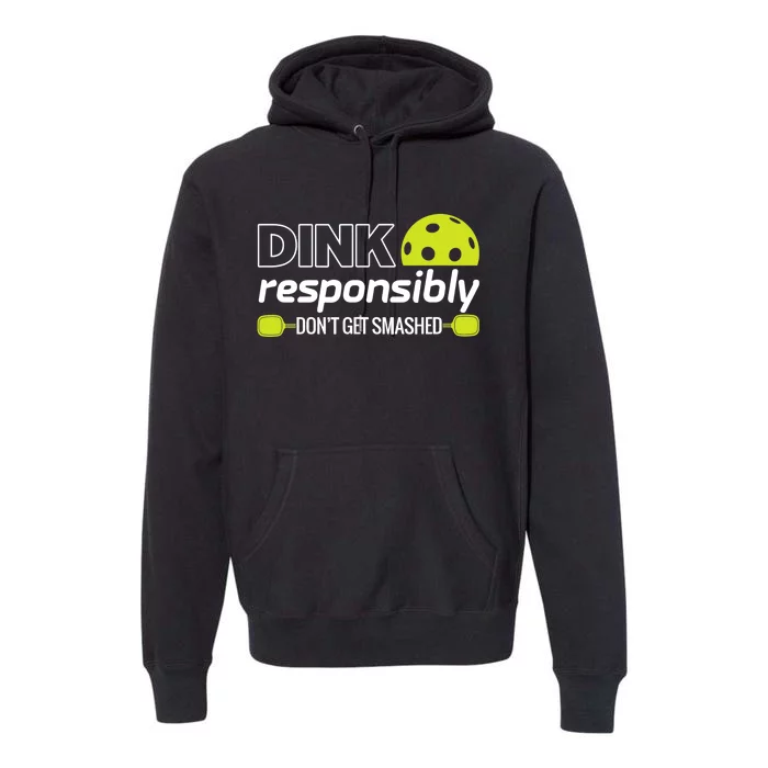 Pickleball Grandma Dink Responsibly Funny Player Premium Hoodie