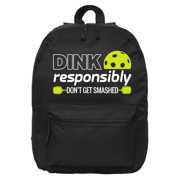 Pickleball Grandma Dink Responsibly Funny Player 16 in Basic Backpack