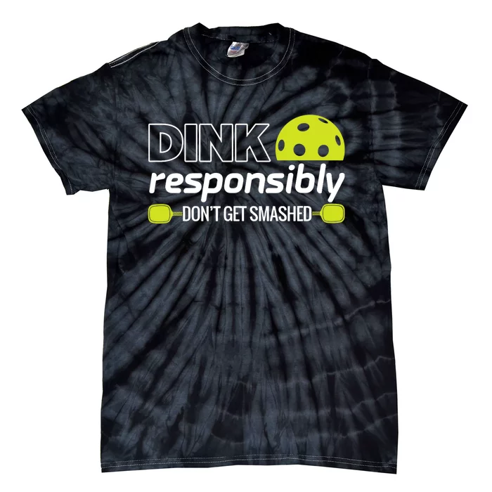 Pickleball Grandma Dink Responsibly Funny Player Tie-Dye T-Shirt