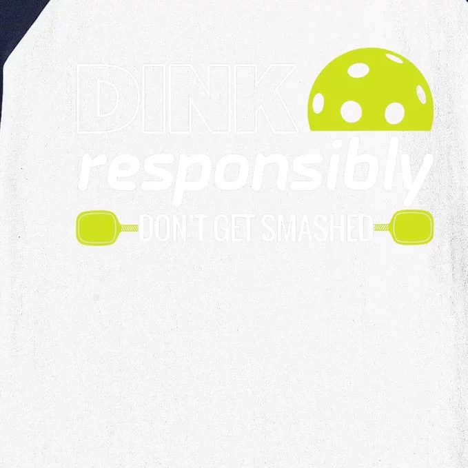 Pickleball Grandma Dink Responsibly Funny Player Baseball Sleeve Shirt