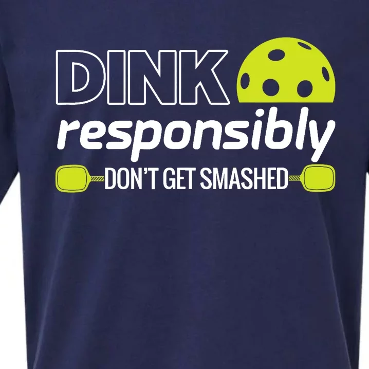 Pickleball Grandma Dink Responsibly Funny Player Sueded Cloud Jersey T-Shirt