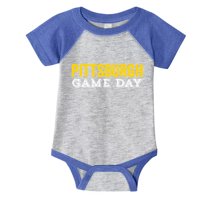 Pittsburgh Game Day Sunday Football Baseball Hockey Gift Infant Baby Jersey Bodysuit