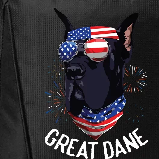 Patriotic Great Dane 4th Of July USA Funny Great Dane City Backpack