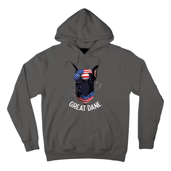 Patriotic Great Dane 4th Of July USA Funny Great Dane Hoodie