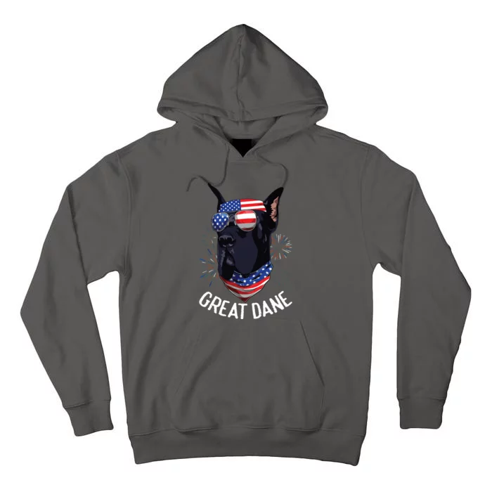 Patriotic Great Dane 4th Of July USA Funny Great Dane Tall Hoodie