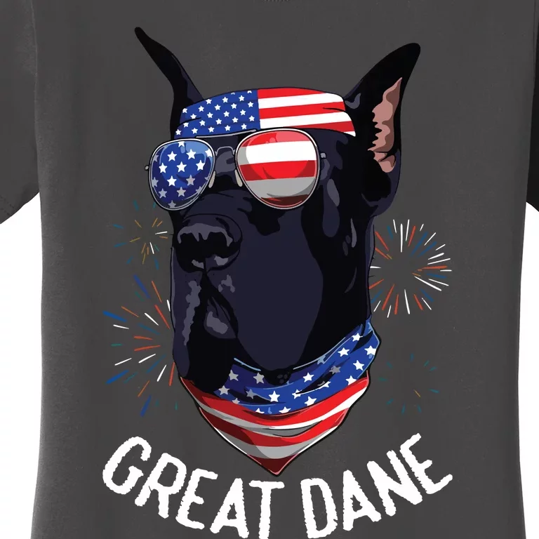 Patriotic Great Dane 4th Of July USA Funny Great Dane Women's T-Shirt