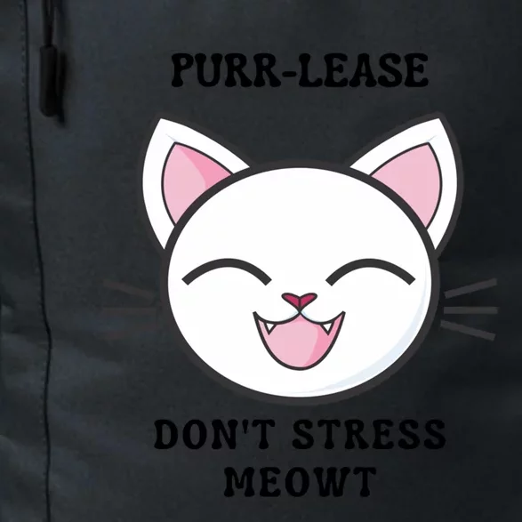 Purrcute Giftlease Dont Stress Meowt Gift Daily Commute Backpack