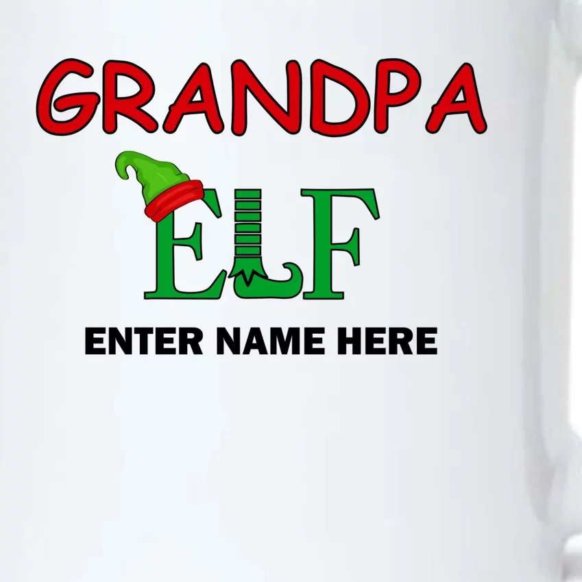 Personalize Grandpa Elf Custom Family Matching Christmas Black Color Changing Mug