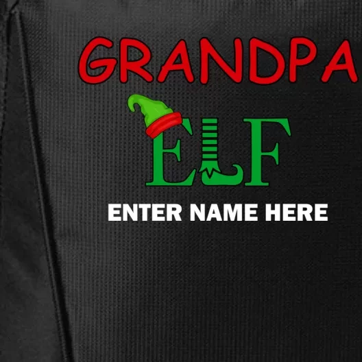 Personalize Grandpa Elf Custom Family Matching Christmas City Backpack