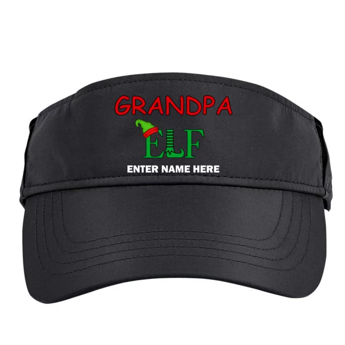 Personalize Grandpa Elf Custom Family Matching Christmas Adult Drive Performance Visor