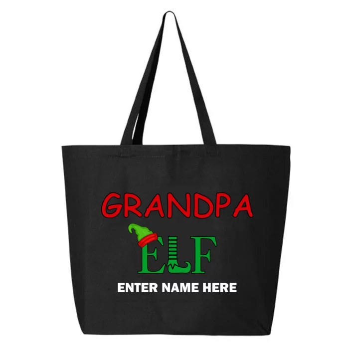 Personalize Grandpa Elf Custom Family Matching Christmas 25L Jumbo Tote