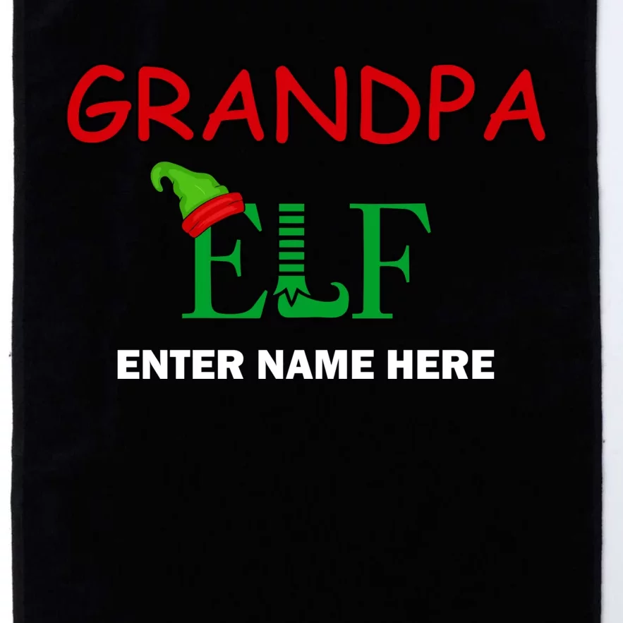 Personalize Grandpa Elf Custom Family Matching Christmas Platinum Collection Golf Towel